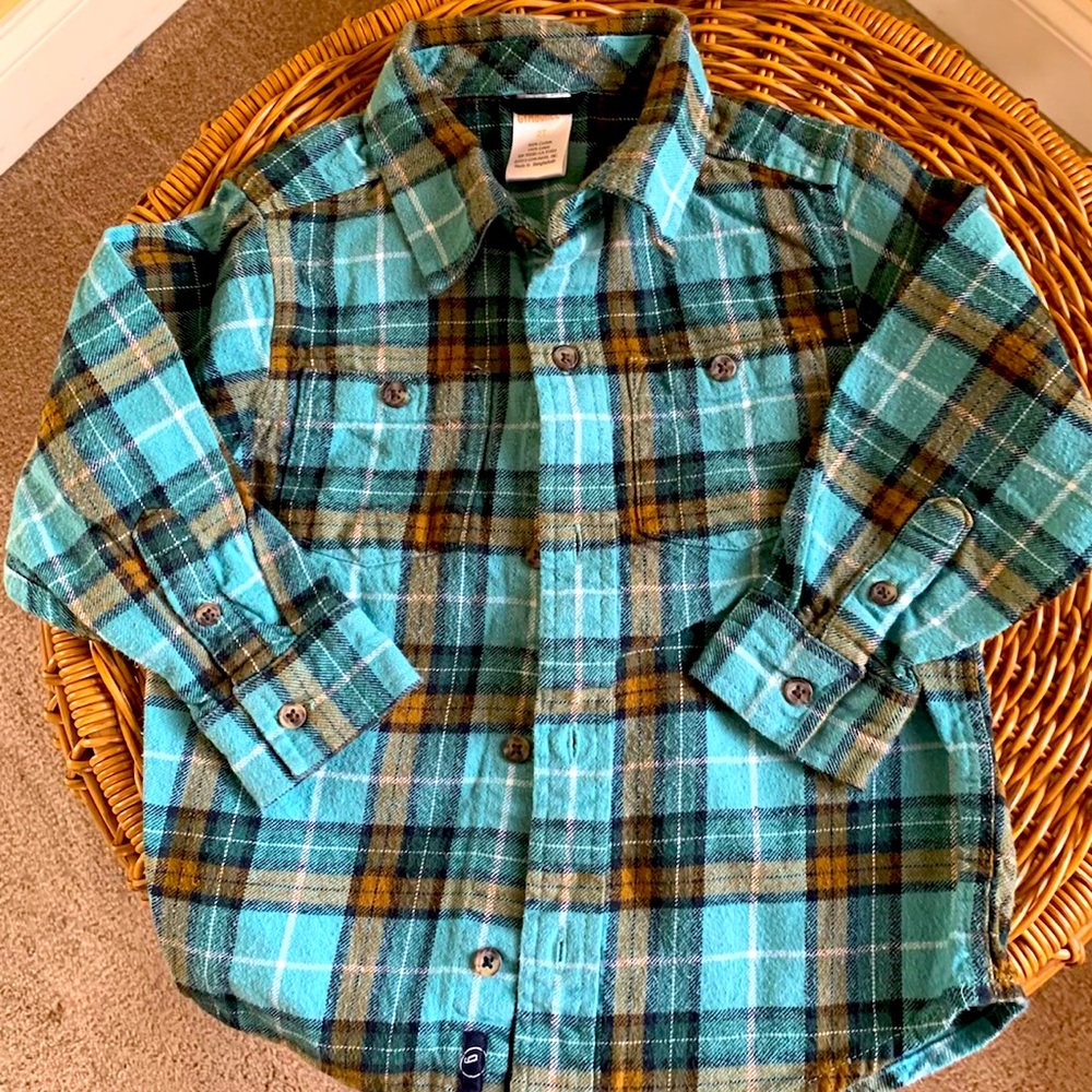 Gymboree boys plaid flannel shirt